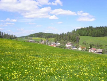 Pohled na obec Čaková