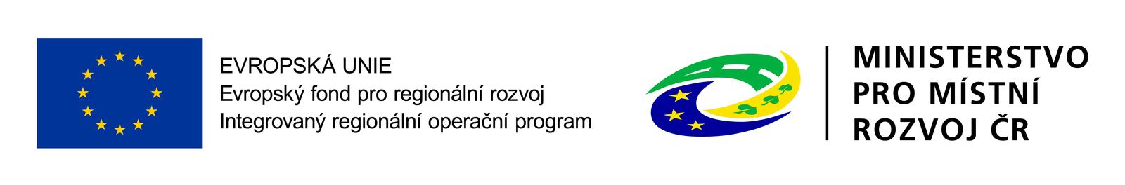 Loga: Evropský fond pro regionální rozvoj, Ministerstvo pro místní rozvoj ČR